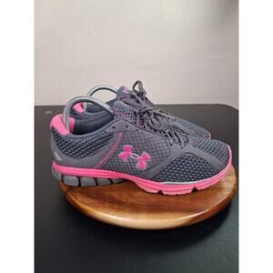 Under Armour Micro G Assert Gray Pink Women's Size 9 Athletic Shoes 1215468